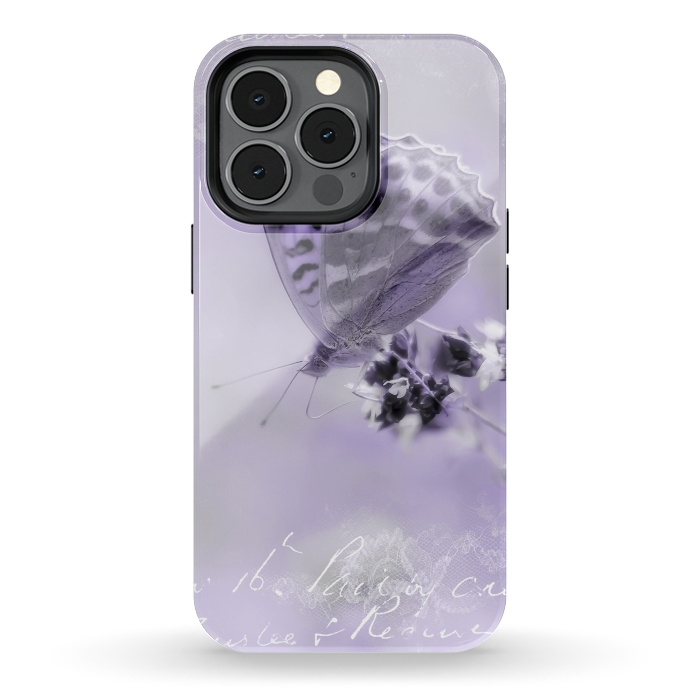 iPhone 13 pro StrongFit Purple Butterfly by Andrea Haase