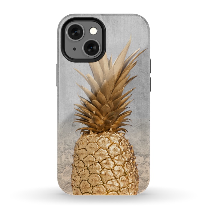 iPhone 13 mini StrongFit Gold Pineapple and Marble by  Utart