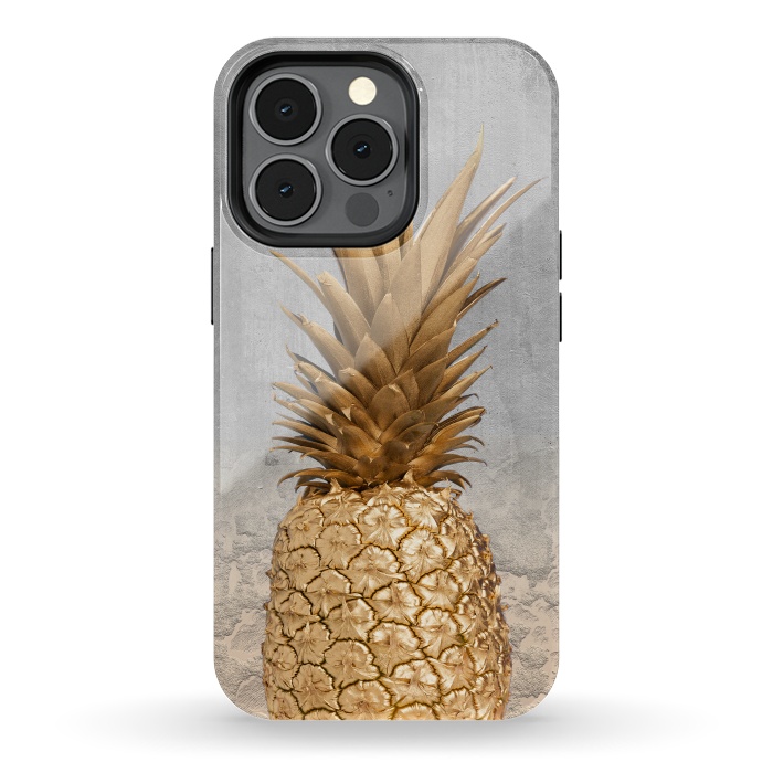 iPhone 13 pro StrongFit Gold Pineapple and Marble by  Utart