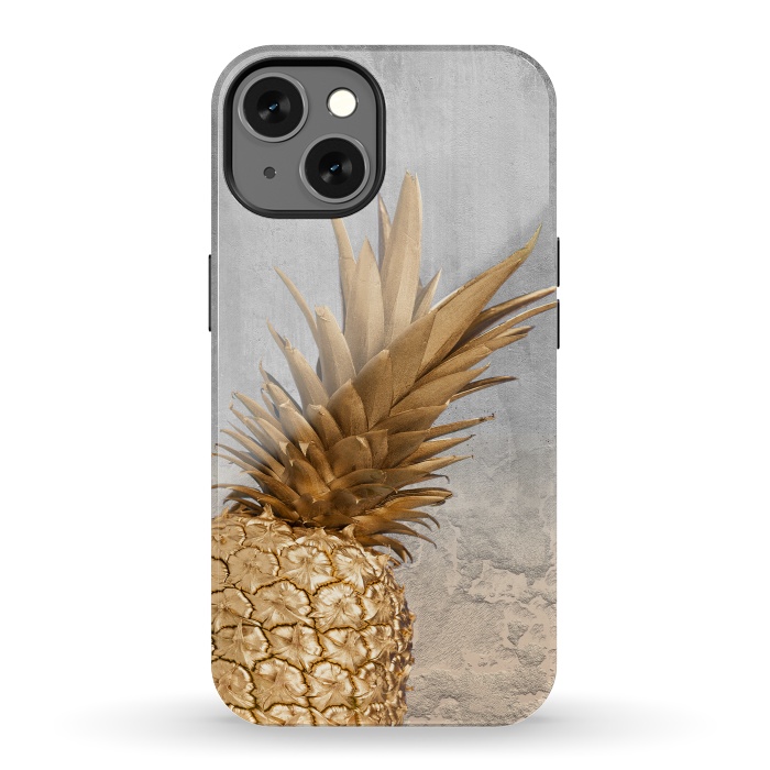 iPhone 13 StrongFit Gold Aloha Pineapple  by  Utart
