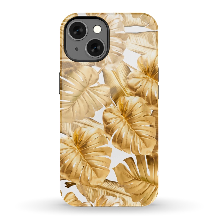 iPhone 13 StrongFit Aloha Gold Monstera Jungle by  Utart