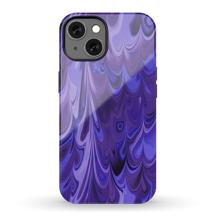 iPhone 13 StrongFit Purple Faux Marble 2 by Andrea Haase