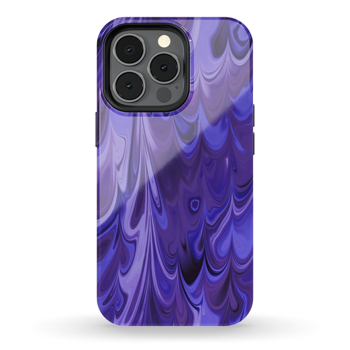 iPhone 13 pro StrongFit Purple Faux Marble 2 by Andrea Haase