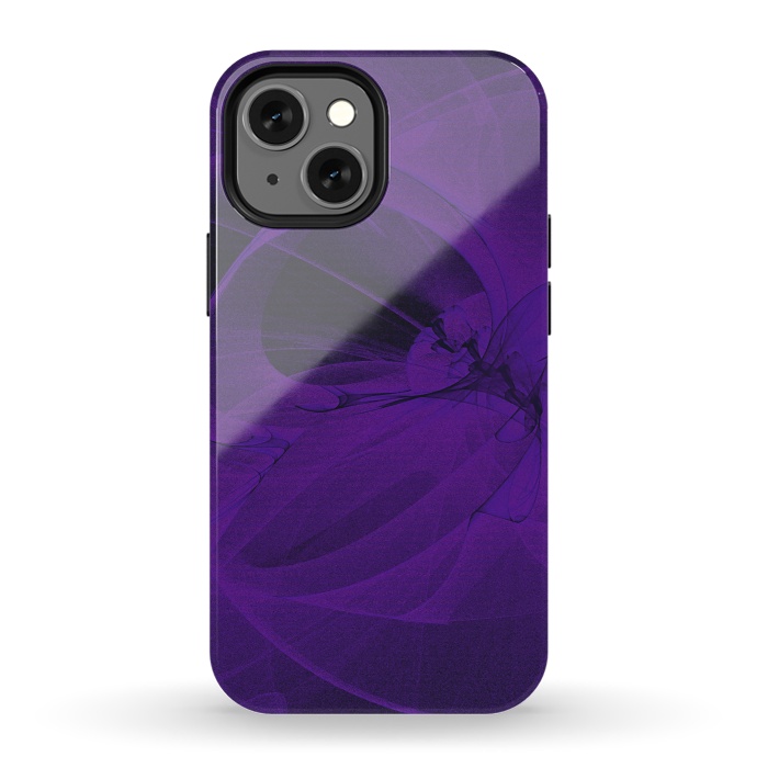 iPhone 13 mini StrongFit Purple Fractals by Andrea Haase