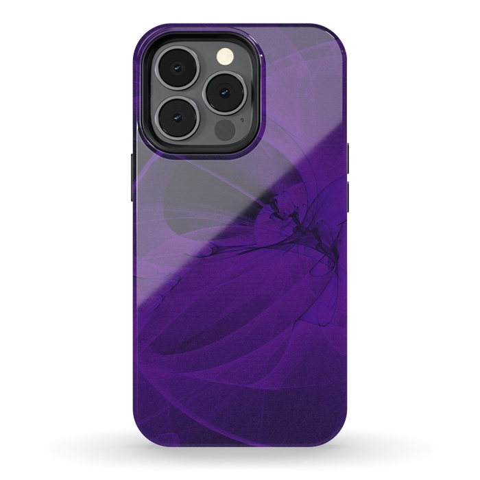 iPhone 13 pro StrongFit Purple Fractals by Andrea Haase