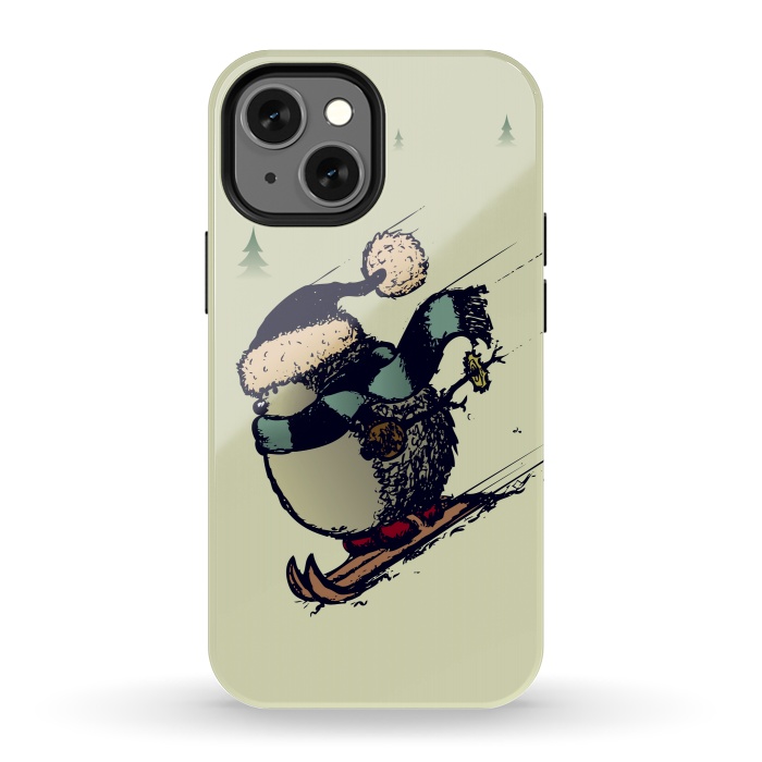 iPhone 13 mini StrongFit Skier  by Mangulica