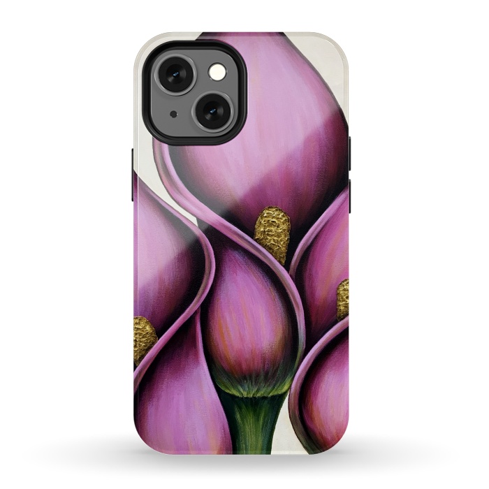 iPhone 13 mini StrongFit New Pink Calla Lilies by Denise Cassidy Wood