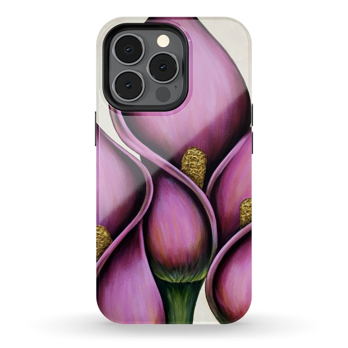 iPhone 13 pro StrongFit New Pink Calla Lilies by Denise Cassidy Wood