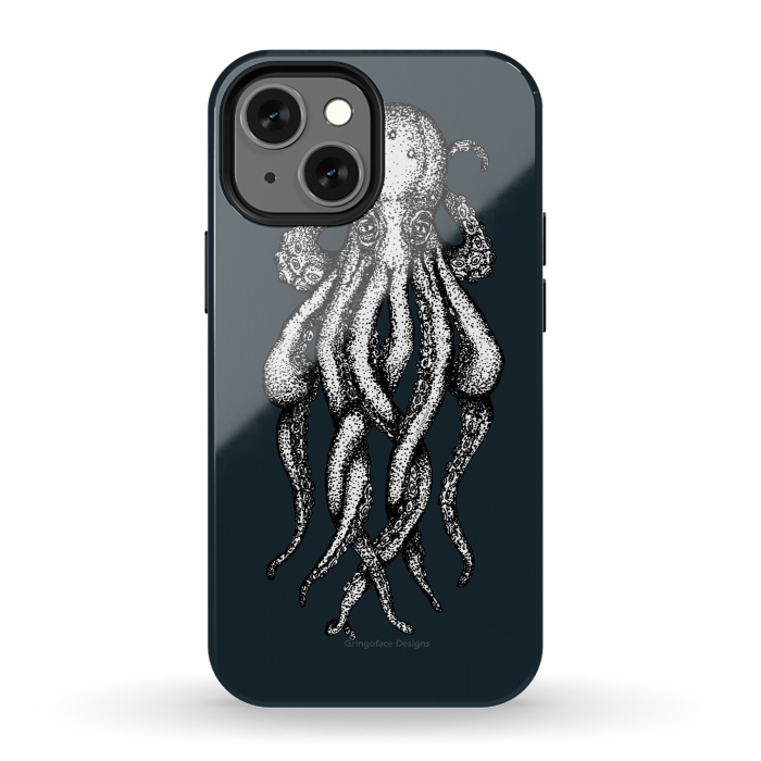 iPhone 13 mini StrongFit Octopus 1 by Gringoface Designs