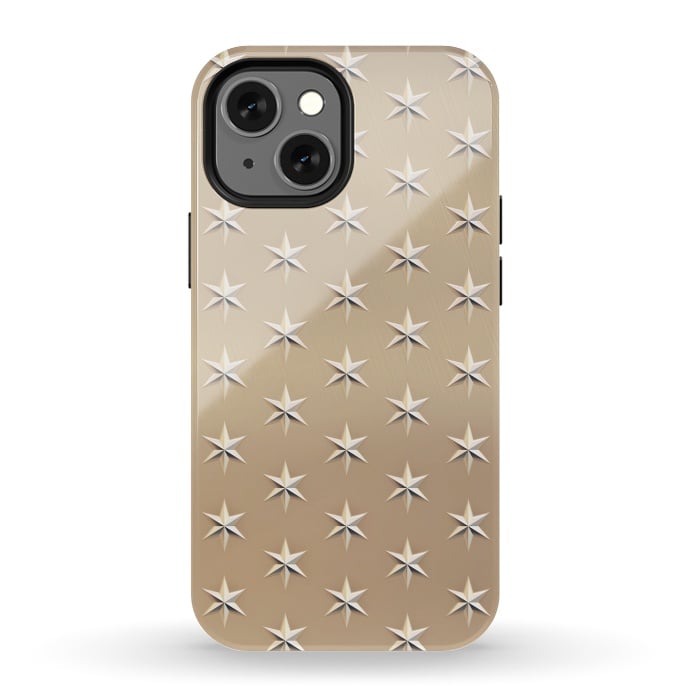 iPhone 13 mini StrongFit Silver Stars On  Gold by Andrea Haase