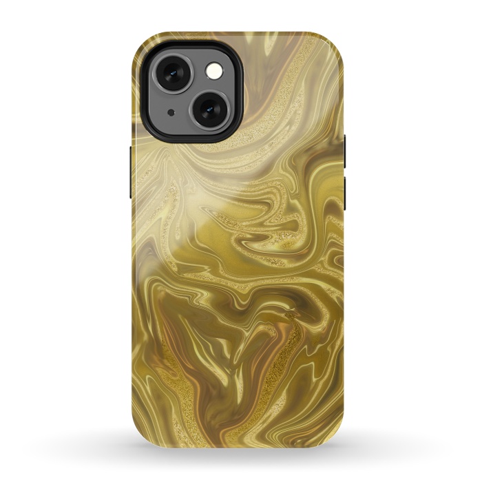 iPhone 13 mini StrongFit Liquid Gold by Andrea Haase