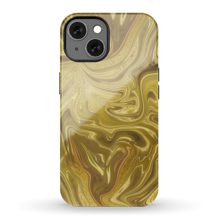 iPhone 13 StrongFit Liquid Gold by Andrea Haase