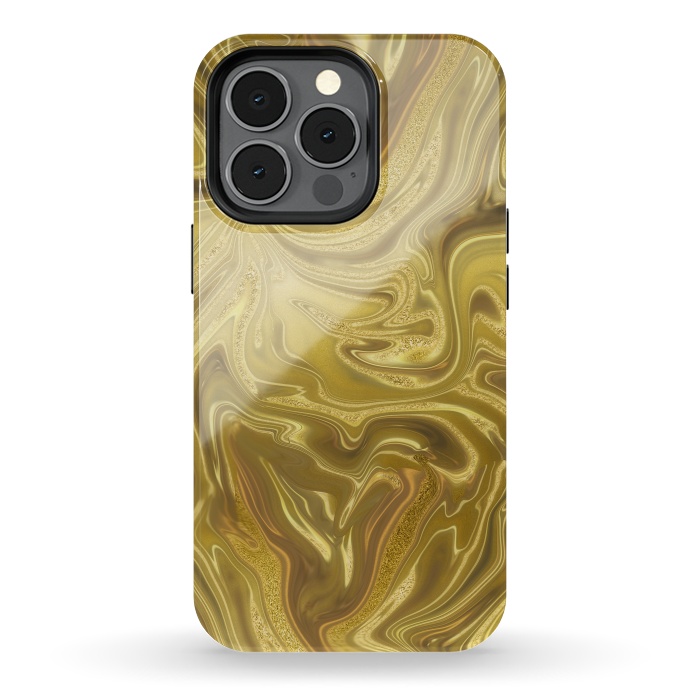 iPhone 13 pro StrongFit Liquid Gold by Andrea Haase