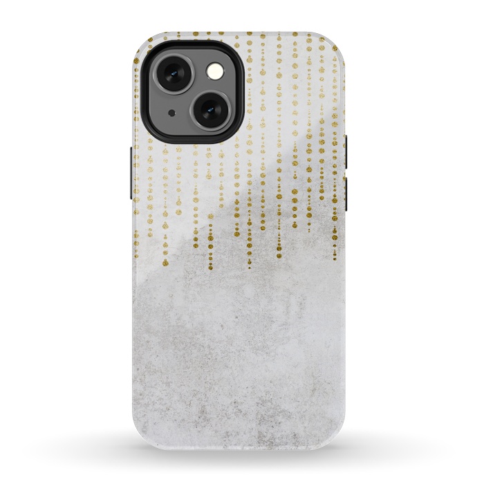 iPhone 13 mini StrongFit Golden Rhinestone Embellishment by Andrea Haase