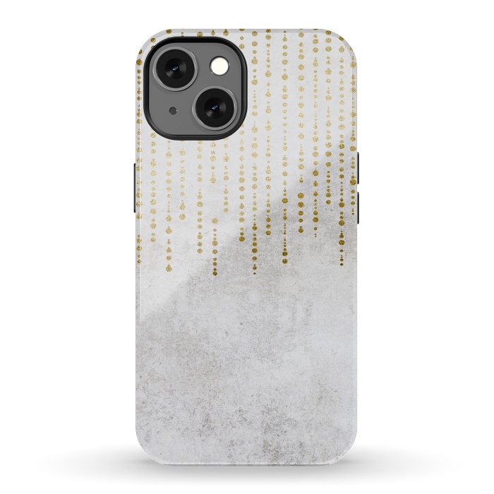 iPhone 13 StrongFit Golden Rhinestone Embellishment by Andrea Haase