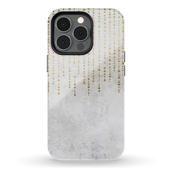 iPhone 13 pro StrongFit Golden Rhinestone Embellishment by Andrea Haase