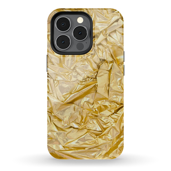 iPhone 13 pro StrongFit Golden Metal Foil by Andrea Haase