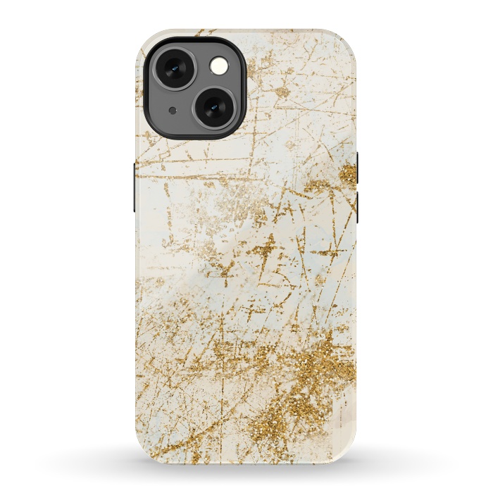 iPhone 13 StrongFit Golden Scratches by Andrea Haase