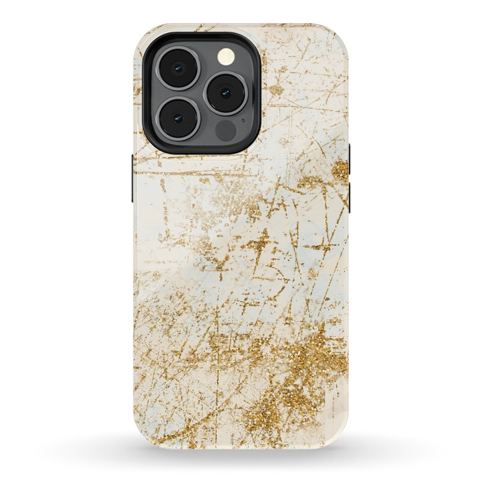 iPhone 13 pro StrongFit Golden Scratches by Andrea Haase