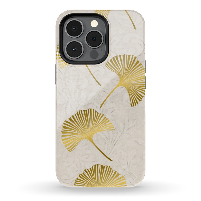 iPhone 13 pro StrongFit Golden Gingko Leaves by Andrea Haase