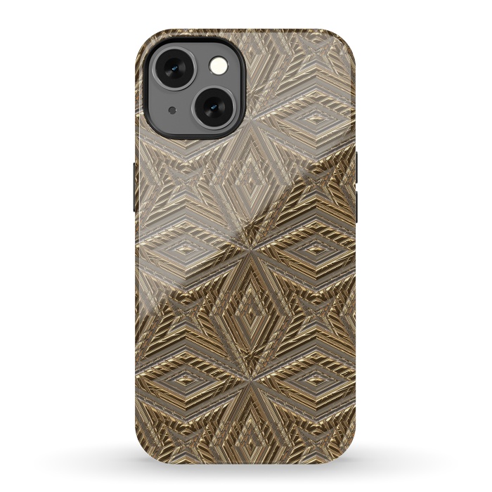iPhone 13 StrongFit Golden Embossed Ornaments by Andrea Haase