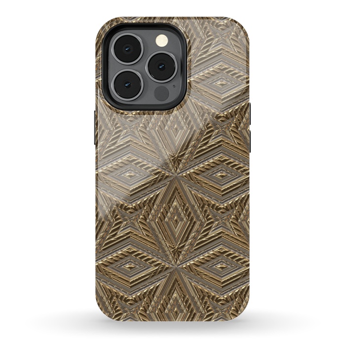 iPhone 13 pro StrongFit Golden Embossed Ornaments by Andrea Haase