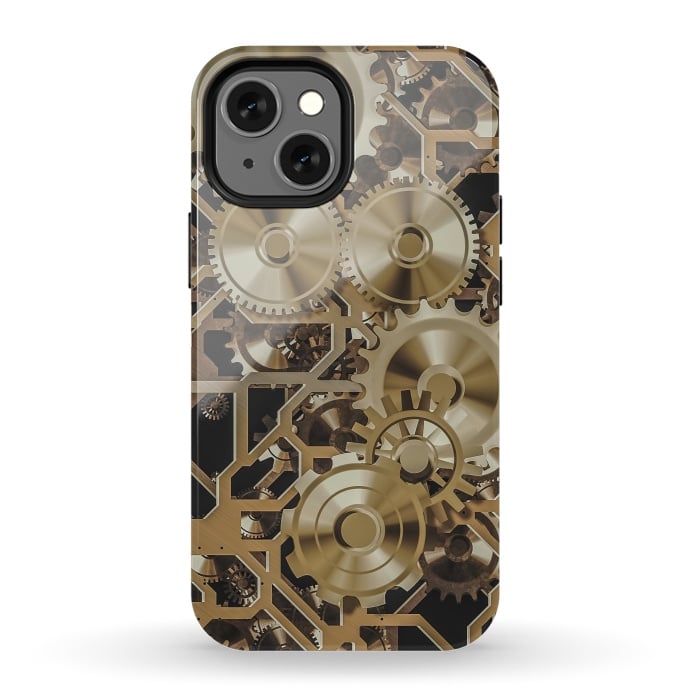 iPhone 13 mini StrongFit Steampunk Gold by Andrea Haase