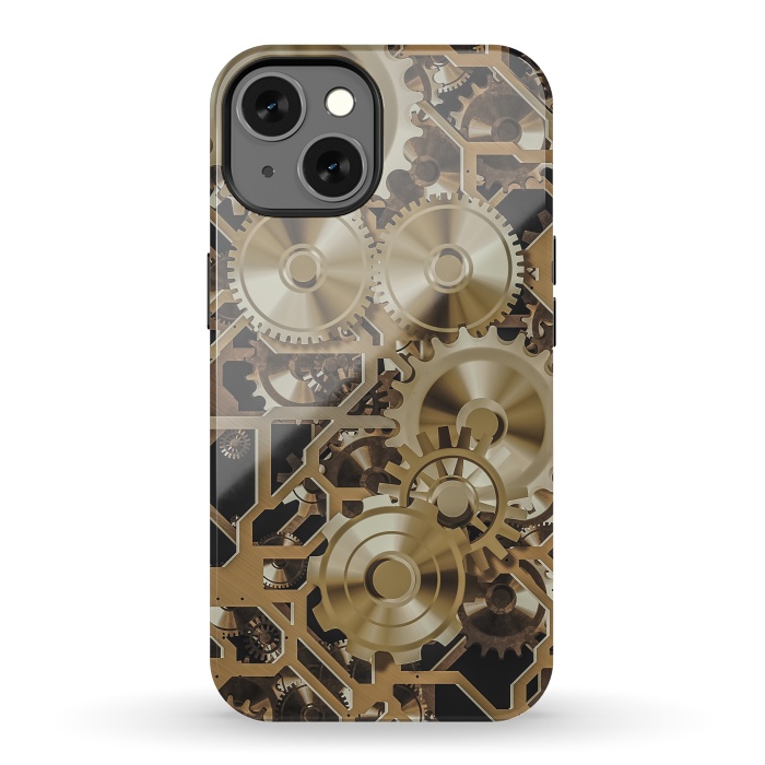 iPhone 13 StrongFit Steampunk Gold by Andrea Haase