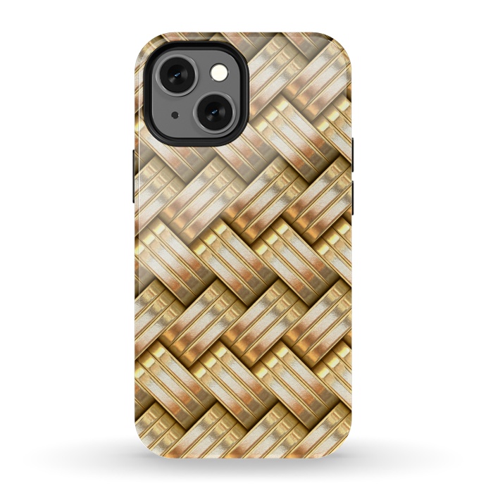 iPhone 13 mini StrongFit Golden Weave by Andrea Haase