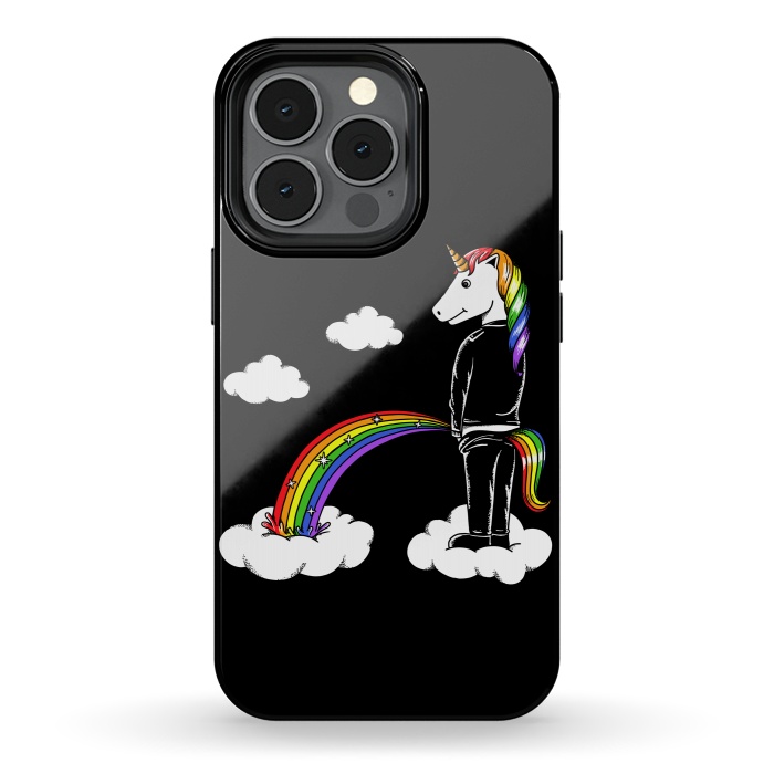 iPhone 13 pro StrongFit Unicorn Rainbow by Coffee Man