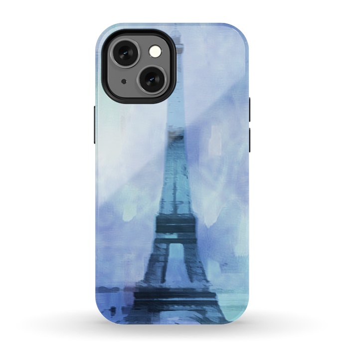 iPhone 13 mini StrongFit Blue Paris Watercolor  by Andrea Haase