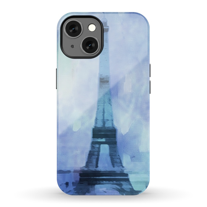 iPhone 13 StrongFit Blue Paris Watercolor  by Andrea Haase