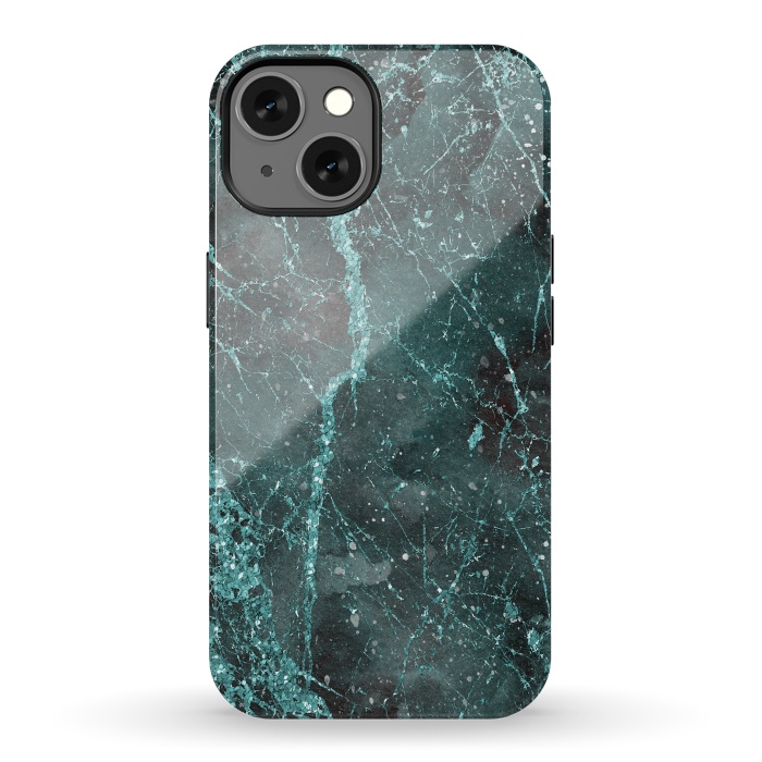 iPhone 13 StrongFit Glamorous Turquoise Glitter 2 by Andrea Haase