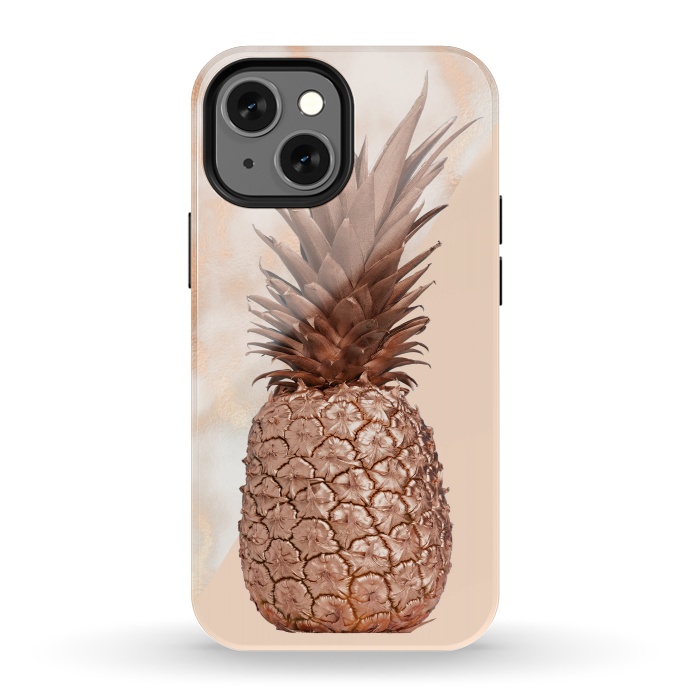 iPhone 13 mini StrongFit Sweet Copper Pineapple and Marble by  Utart
