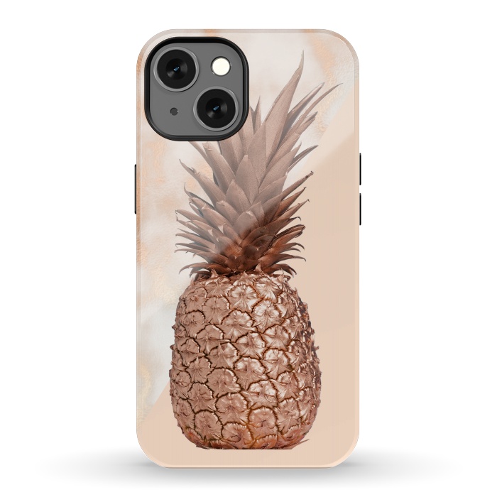 iPhone 13 StrongFit Sweet Copper Pineapple and Marble by  Utart