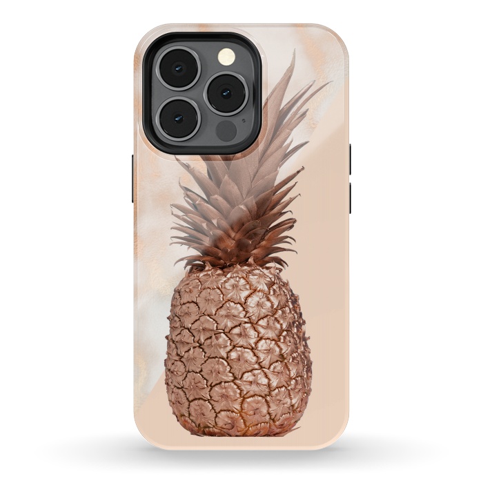 iPhone 13 pro StrongFit Sweet Copper Pineapple and Marble by  Utart