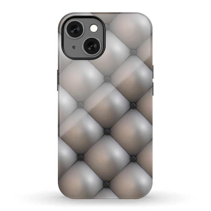 iPhone 13 StrongFit Shimmering Brushed Silver by Andrea Haase