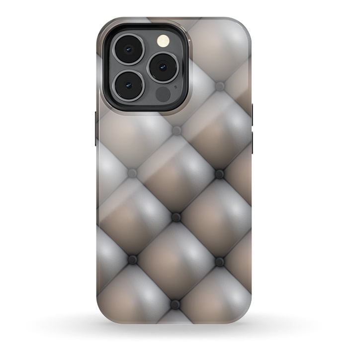 iPhone 13 pro StrongFit Shimmering Brushed Silver by Andrea Haase
