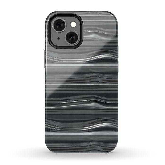 iPhone 13 mini StrongFit Chrome Lines by Andrea Haase