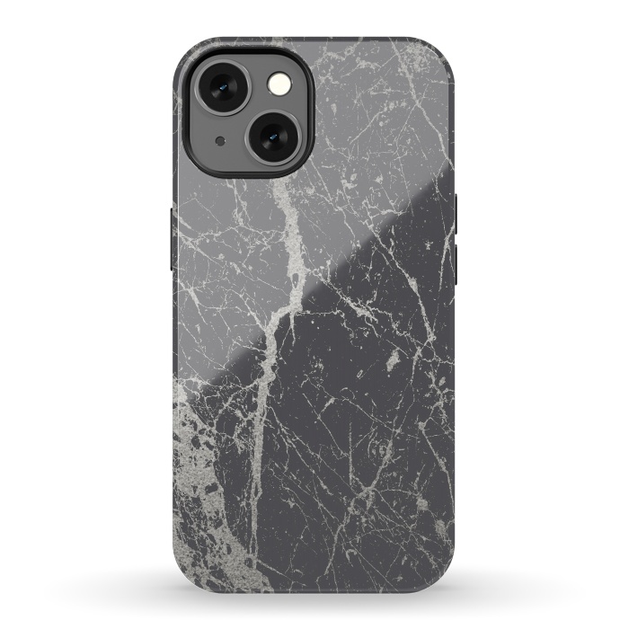 iPhone 13 StrongFit Elegant Silver Marble 2 by Andrea Haase