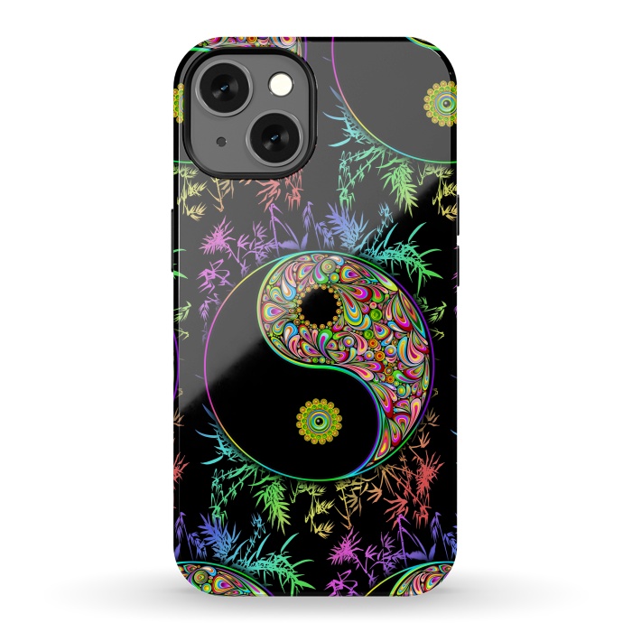 iPhone 13 StrongFit Yin Yang Bamboo Psychedelic by BluedarkArt