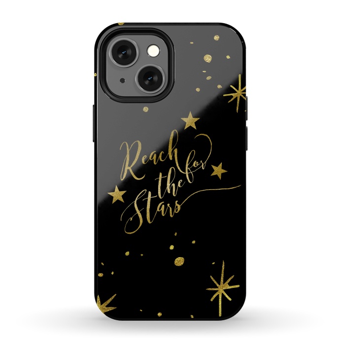 iPhone 13 mini StrongFit Reach For The Stars Golden Quote by Andrea Haase