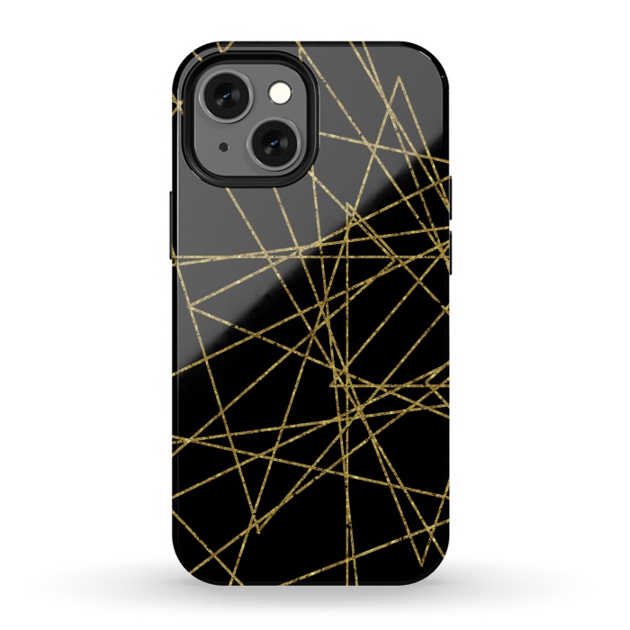 iPhone 13 mini StrongFit Golden Lines by Andrea Haase