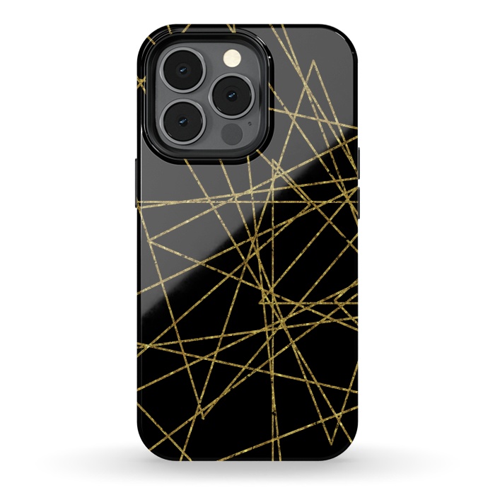 iPhone 13 pro StrongFit Golden Lines by Andrea Haase