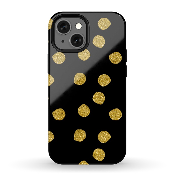 iPhone 13 mini StrongFit Golden Glamour Dots by Andrea Haase