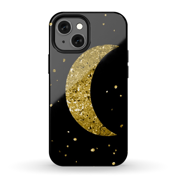 iPhone 13 mini StrongFit Sparkling Golden Moon by Andrea Haase