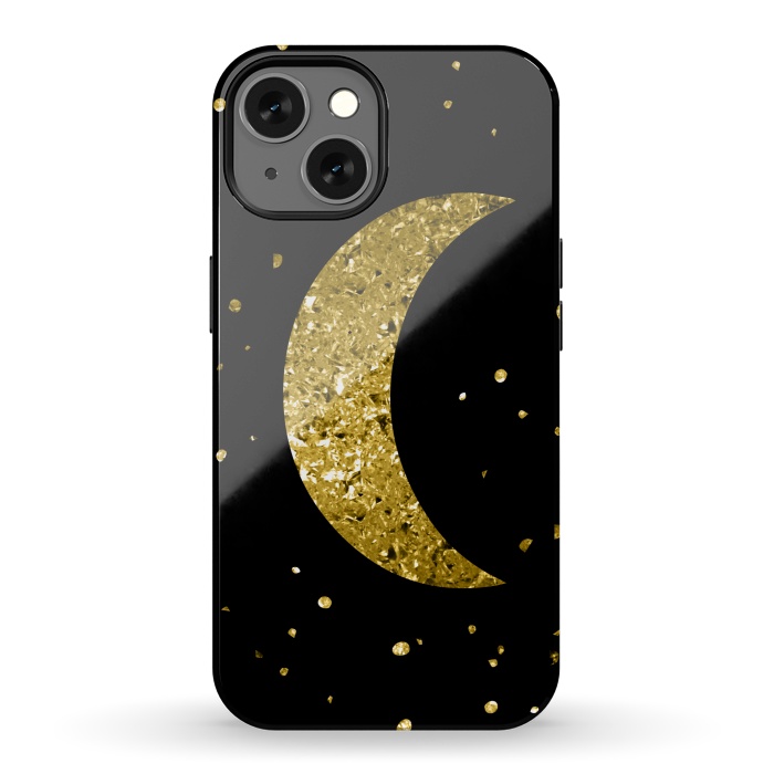 iPhone 13 StrongFit Sparkling Golden Moon by Andrea Haase