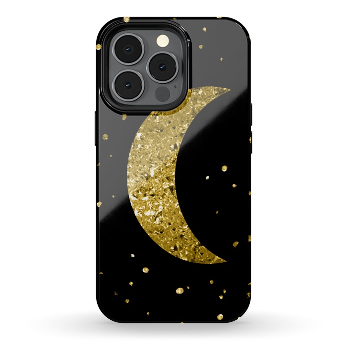 iPhone 13 pro StrongFit Sparkling Golden Moon by Andrea Haase