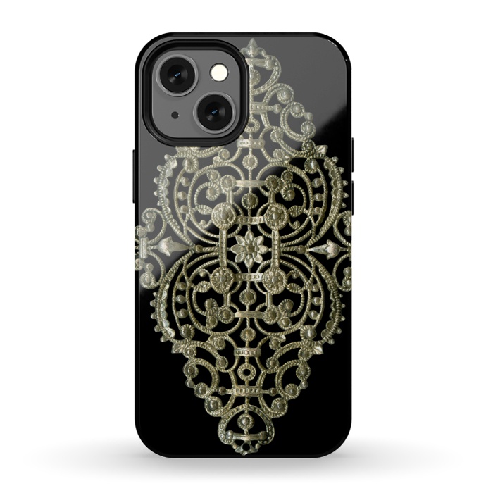 iPhone 13 mini StrongFit Golden Ornamental Jewelry by Andrea Haase