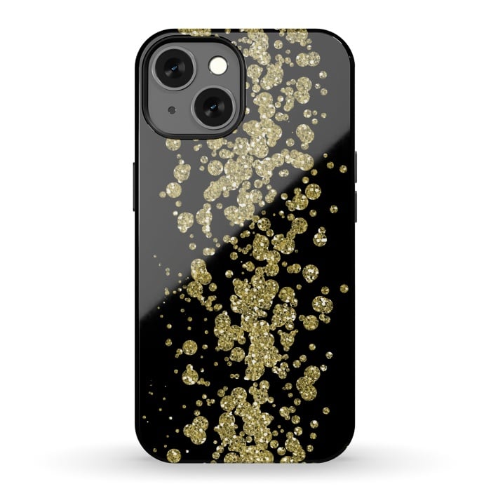 iPhone 13 StrongFit Glamorous Golden Glitter by Andrea Haase